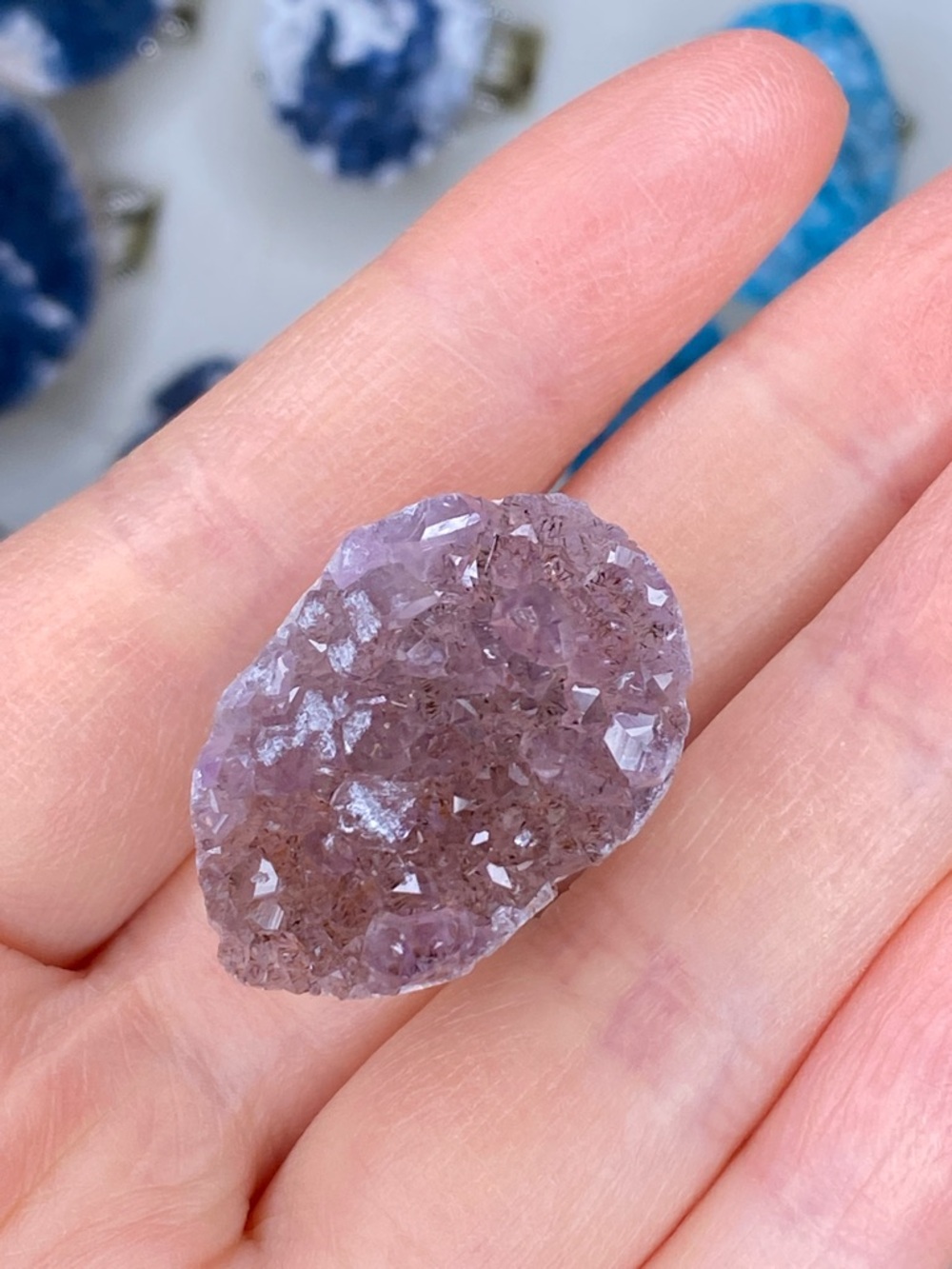 Raw Amethyst Cluster Ring • Deep Violet Crystal • Natural Druzy Statement